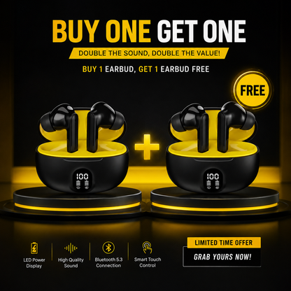 Premium TWS Wireless Earbuds — Buy 1 Get 1 FREE | Bluetooth Earphones with Charging Case