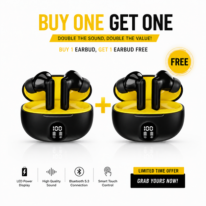 Premium TWS Wireless Earbuds — Buy 1 Get 1 FREE | Bluetooth Earphones with Charging Case