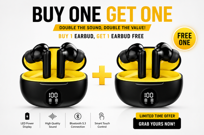 Premium TWS Wireless Earbuds — Buy 1 Get 1 FREE | Bluetooth Earphones with Charging Case