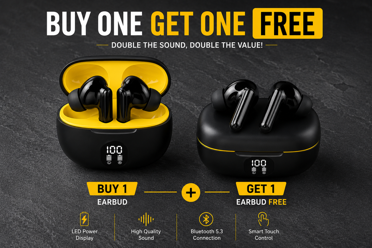 Premium TWS Wireless Earbuds — Buy 1 Get 1 FREE | Bluetooth Earphones with Charging Case